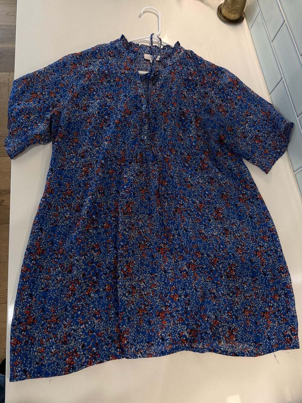 A Pea in the Pod Maternity Floral Smocked Blouse Size M